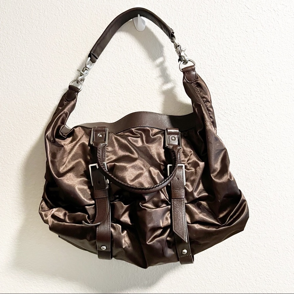 BOTKIER Sasha Large Duffle Satchel Metallic Bronze Shoulder Bag - Picture 2 of 10